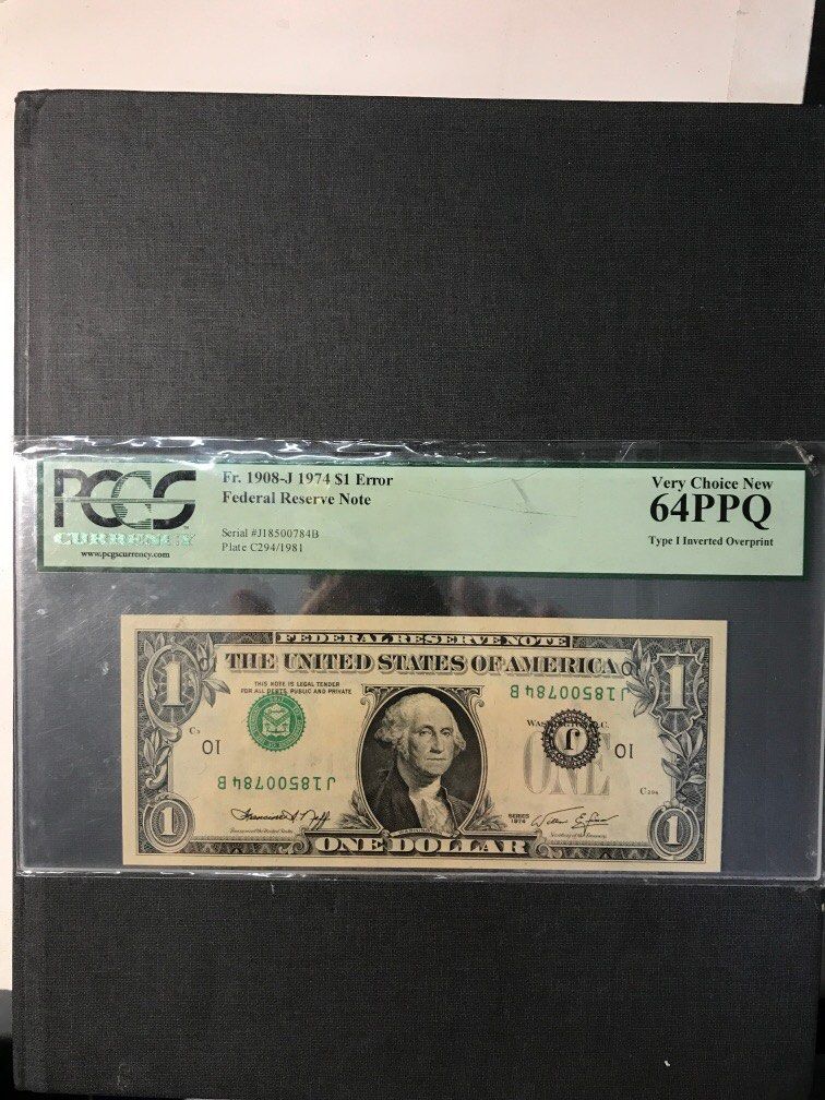 Us notes $1 error (Category: Currency) located in Singapore. Submitted by isellyoulor (Listing ID 1366204523, Image 1). Description: .