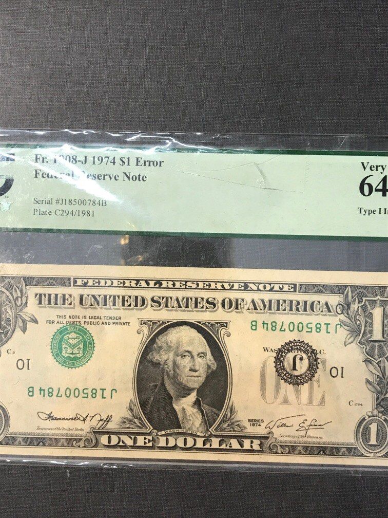 Us notes $1 error (Category: Currency) located in Singapore. Submitted by isellyoulor (Listing ID 1366204523, Image 4). Description: .