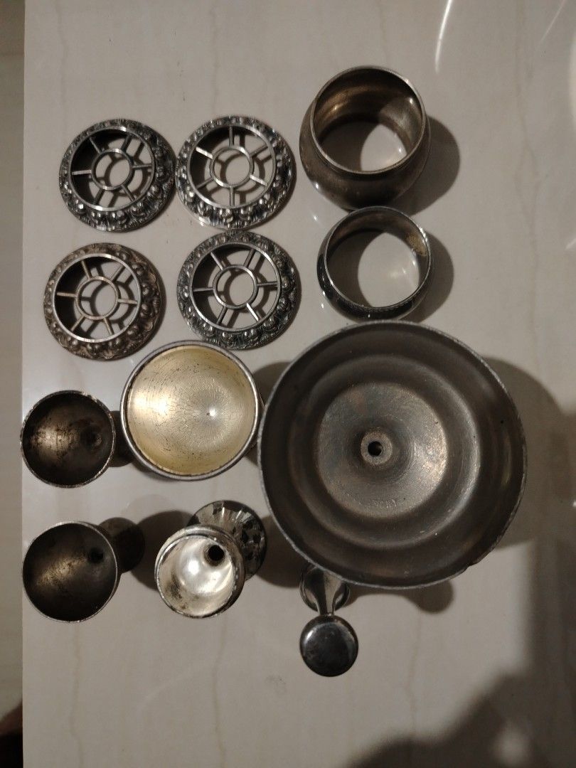 12 pcs assorted metals (Category: Dinnerware & Cutlery) located in Parang, Maguindanao. Submitted by lawon_koleksyon (Listing ID 1361776743, Image 3). Description: Napkin Ring, Goblet etc..