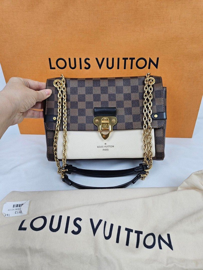 Authentic Louis Vuitton Brown Damier Ebene Vavin PM (Category: Luxury Bags & Wallets) located in Quezon City. Submitted by jhaediah (Listing ID 1361652772, Image 3). Description: Louis Vuitton Brown Damier Ebene Vavin Medium 2 way loc korea free pabitbit rank A .