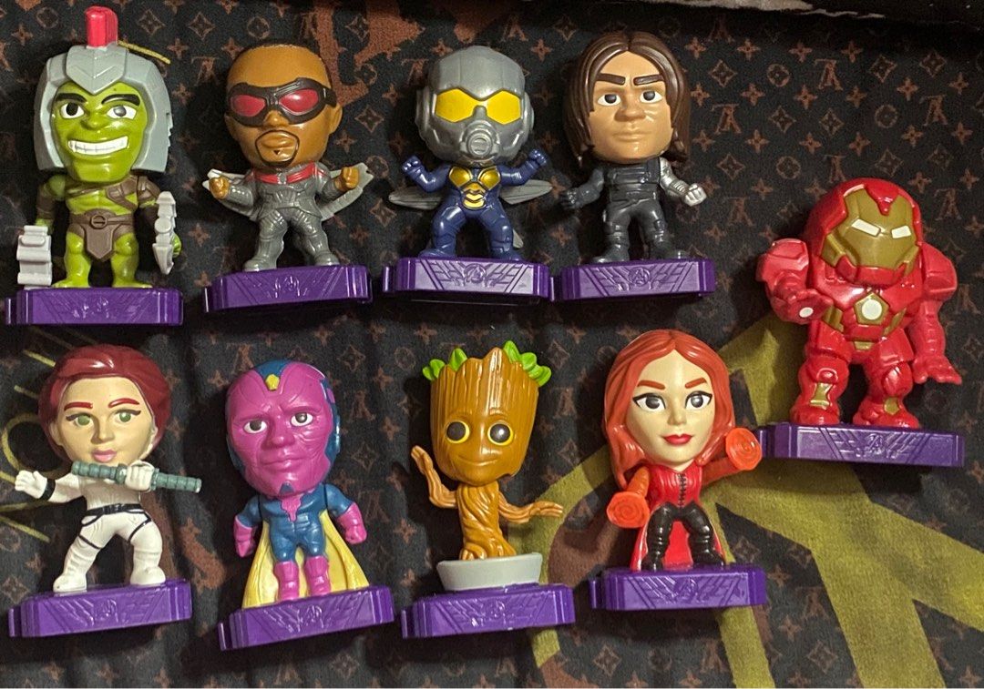 Avengers Mcdo Set (Category: Western Merchandise) located in Manila. Submitted by 3asonlineshop (Listing ID 1361691564, Image 1). Description: Avengers Mcdonalds Set Good as new ❗️900.00 Location: Sta. Mesa Manila MOD: jnt, flash or lalamove MOP: Gcash.