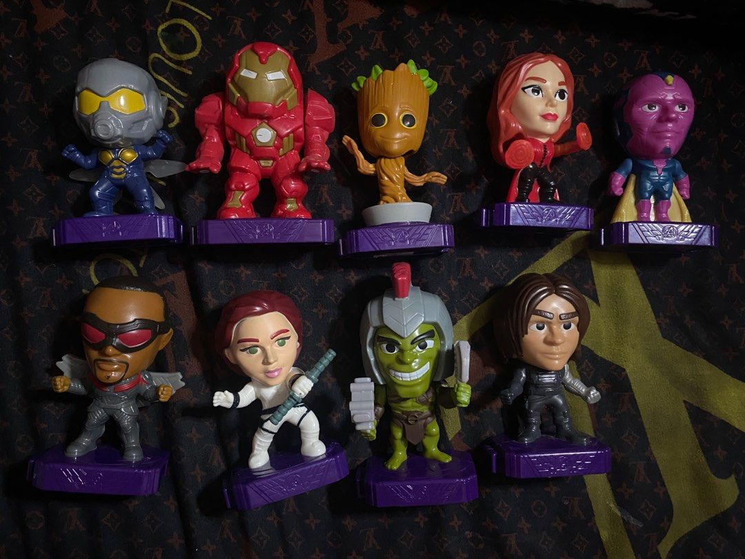 Avengers Mcdo Set (Category: Western Merchandise) located in Manila. Submitted by 3asonlineshop (Listing ID 1361691564, Image 2). Description: Avengers Mcdonalds Set Good as new ❗️900.00 Location: Sta. Mesa Manila MOD: jnt, flash or lalamove MOP: Gcash.