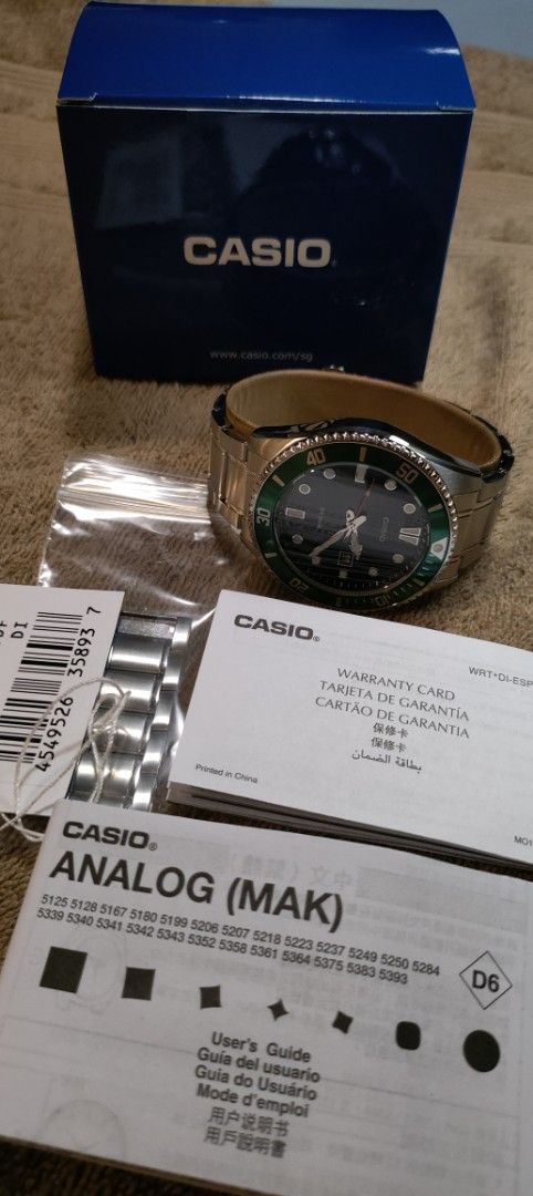 Casio Divers 200m (Category: Men's Watches) located in Quezon City. Submitted by nobody241625 (Listing ID 1361783614, Image 2). Description: brand new original Casio divers 200m quartz. 44mm. bright luminous hour markers. Starbucks edition Complete package. Casio Shop price p7800 QC area west ave..