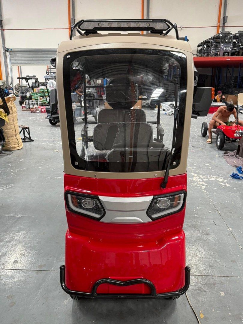 Golfcart 4 wheels ebikes ebike (Category: Bicycles) located in Quezon City. Submitted by brandmanila (Listing ID 1361655445, Image 1). Description: GOLF CART STEERING WHEELS 1,200 watts makina 1,200 controller standard 60v 20ahmp. FOOT BREAK SPEAKER MAY SUSI AND KEYLESS 10 by 3.00 G TIRE SIZE 50-60 kph TUBELESS with REVERSE CAMERA SIGNAL MIRROR LIGHTS with ROOFTOP LOAD with underglow light with CROWN LIGHT with COMPARTMENT with EXTRA TIRE with TR