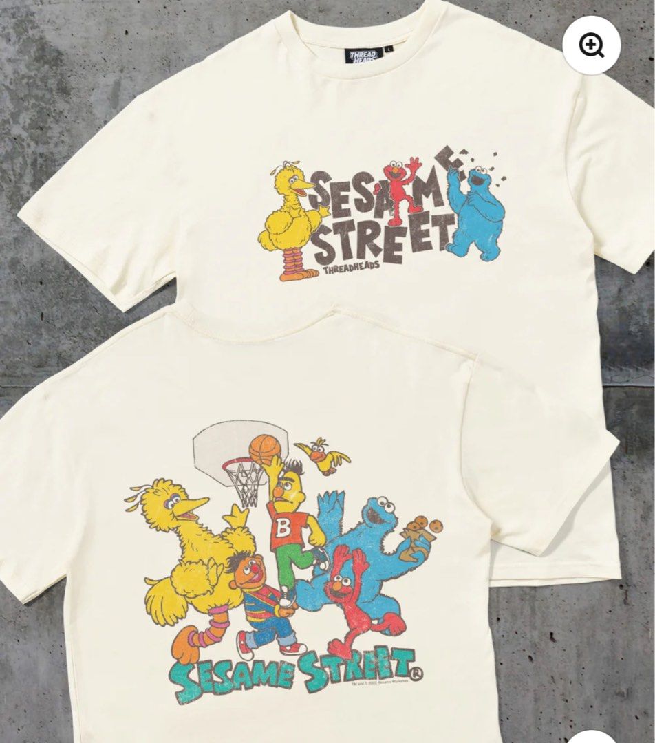Graphic Tee (Category: Tshirts & Polo Shirts) located in Singapore. Submitted by jl1839 (Listing ID 1361646708, Image 1). Description: Official collaboration with Sesame Street Have M size available as well Brand new from threadheads Won't be able to find these designs in Singapore Got it at around S$45 due to collaboration DM for more info.