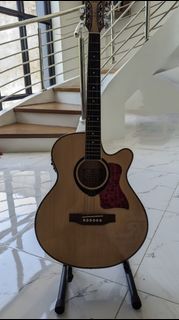 GUITAR with stand and capo (Sqoe Baybayin Slick with pickup)
