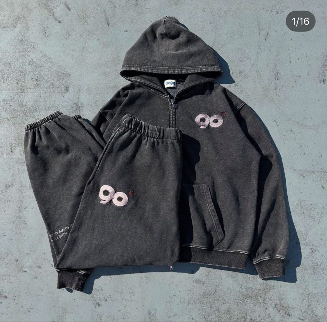 全新L）9090 Logo Assort Sweat Pants, 他的時尚, 褲子, 運動
