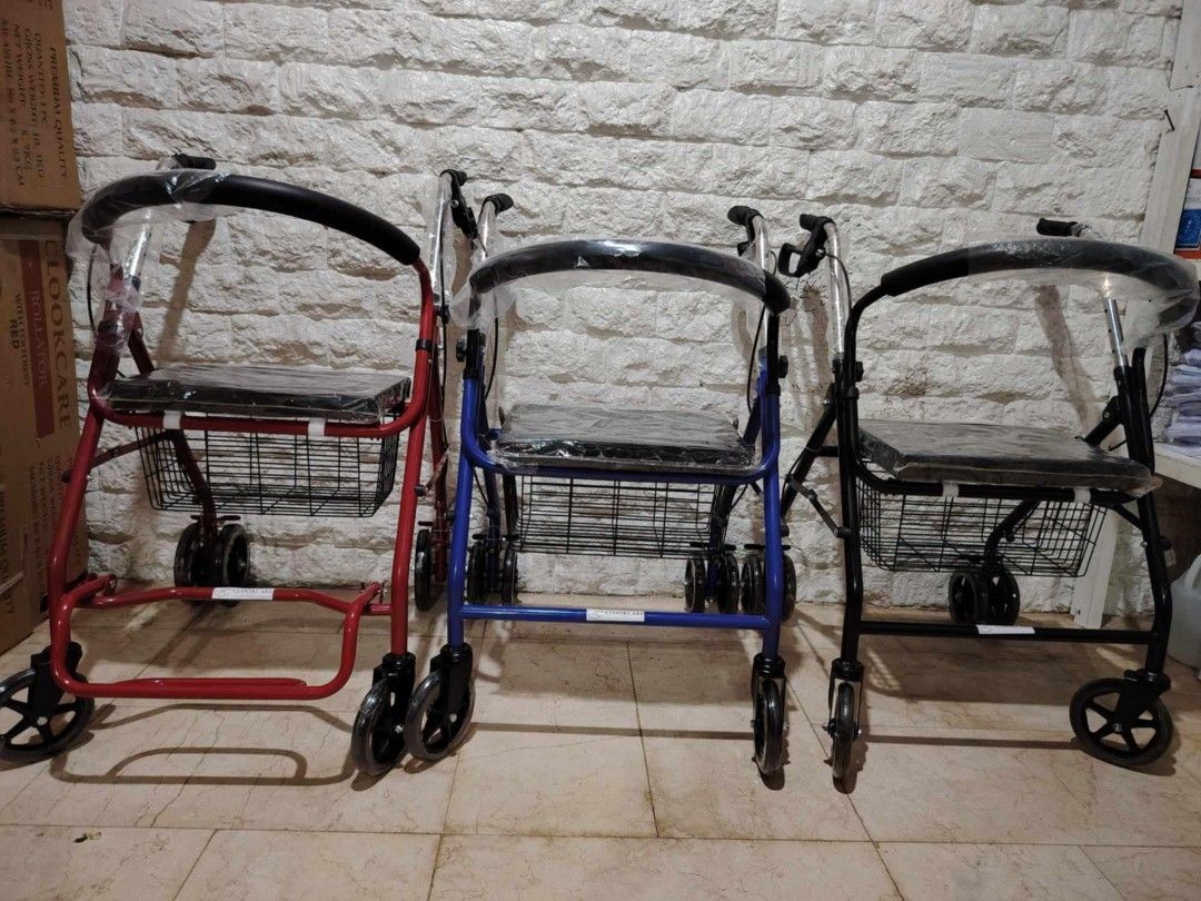 rollator with/out footrest (Category: Braces, Support & Protection) located in Manila. Submitted by joy63057743416 (Listing ID 1361646208, Image 1). Description: brandnew affordable onhand negotiable good quality and condition open for pick up and delivery high quality we also sell many medical supplies call me 09971037330 cod,gcash,bank transfer.