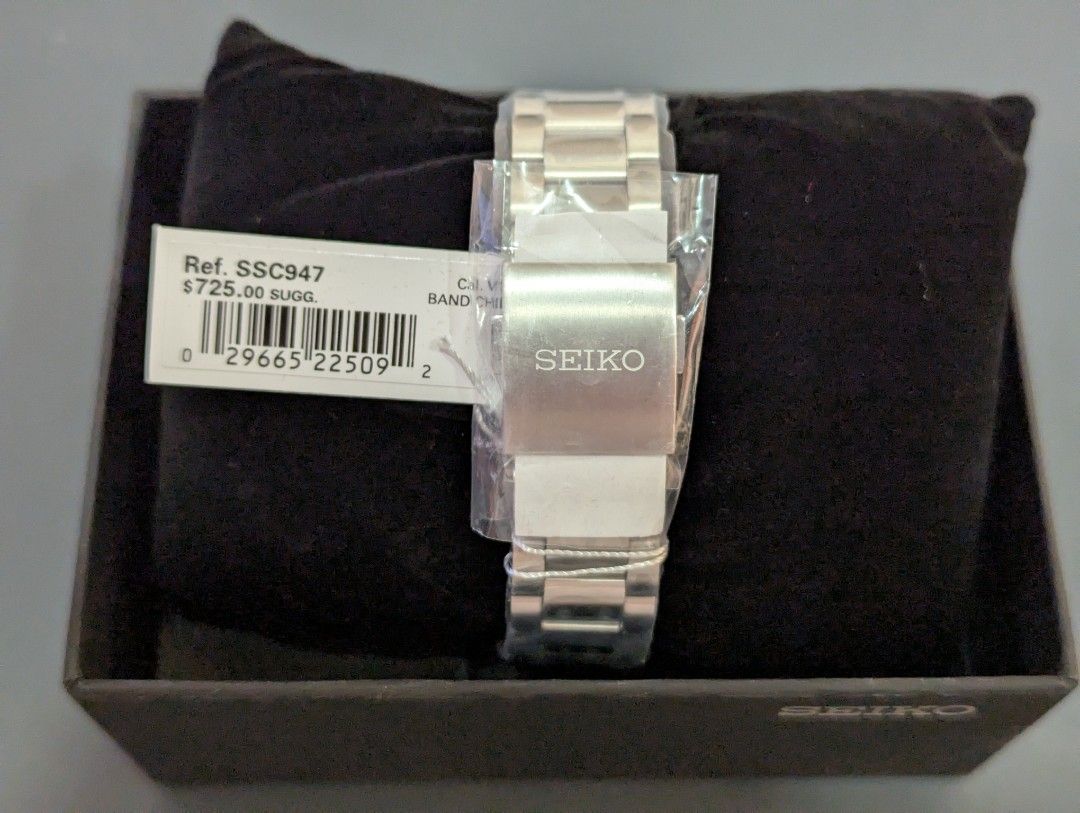 Seiko Prospex Speedtimer SSC947 Pogue Solar Chronograph (Category: Men's Watches) located in Quezon City. Submitted by nerd_herd (Listing ID 1359806351, Image 3). Description: •Design inspired by Seiko's 1969 Speedtimer, one of the world's first automatic chronographs •Powered by light energy - no battery change required •Chronograph measures up to 60 minutes of elapsed time in 1/5-second increments with split time measurement function •Date cale