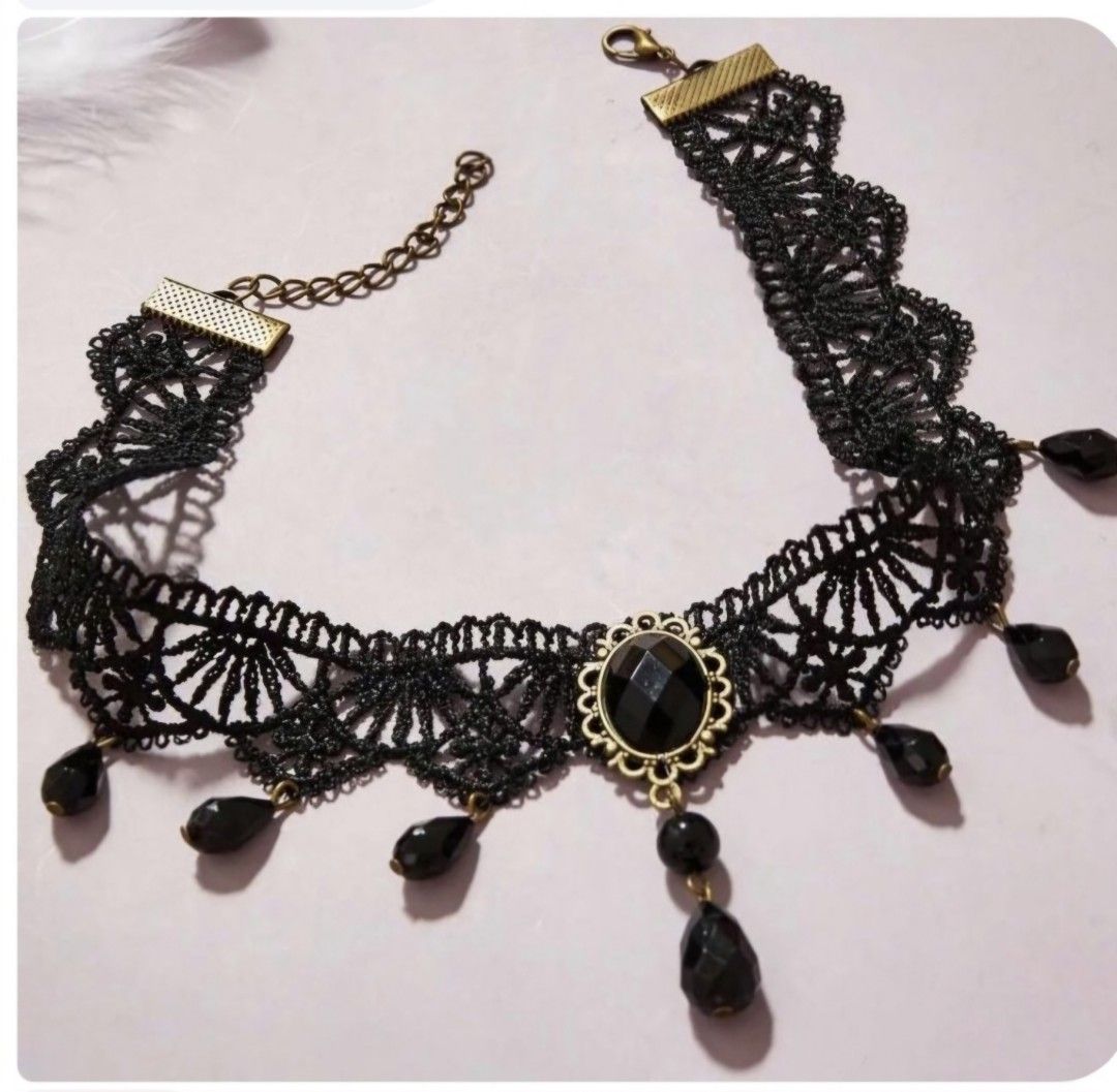 Shein Black Dress (Gothic Style) (Category: Evening dresses & gowns) located in Manila. Submitted by kyle.kyle (Listing ID 1361741801, Image 3). Description: For Sale Shein Black Dress - Gothic Style with Rhinestone Black Stocking and Black Choker Size - XS Used - Worn Once lang po for Gala Night Original Price of Dress - 1,635.00 Black Choker - 150.00 Rhinestone Black Stocking - 200.00 Total Cost - 1,985.00 but you can have the whole set for ONL