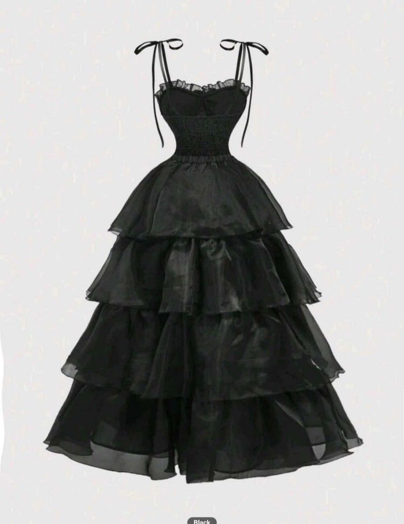 Shein Black Dress (Gothic Style) (Category: Evening dresses & gowns) located in Manila. Submitted by kyle.kyle (Listing ID 1361741801, Image 2). Description: For Sale Shein Black Dress - Gothic Style with Rhinestone Black Stocking and Black Choker Size - XS Used - Worn Once lang po for Gala Night Original Price of Dress - 1,635.00 Black Choker - 150.00 Rhinestone Black Stocking - 200.00 Total Cost - 1,985.00 but you can have the whole set for ONL