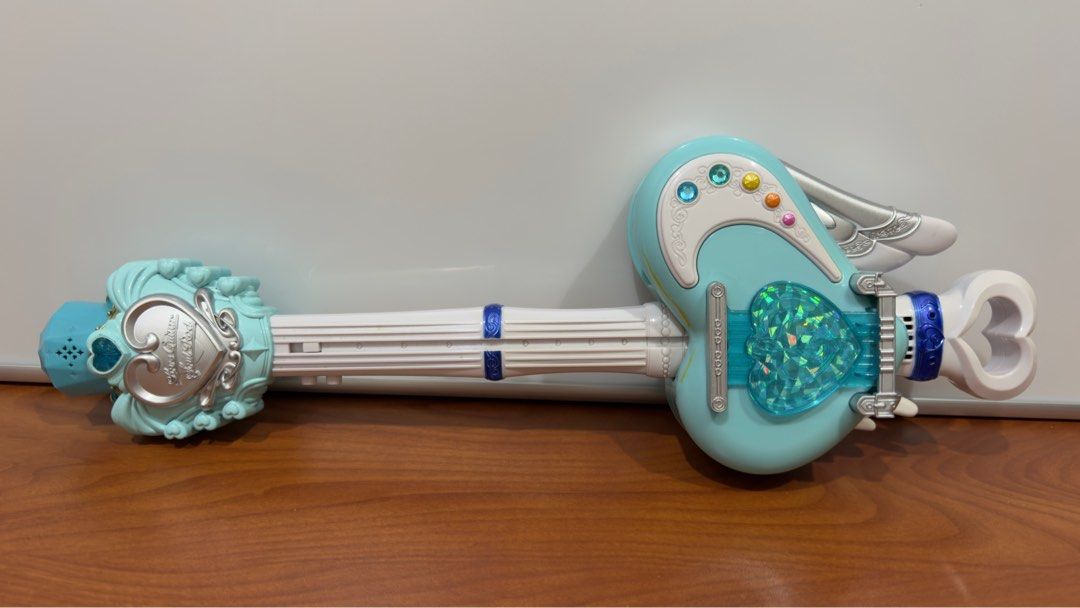 Suite Precure Love Guitar Rod (Category: Musical Instruments) located in Binangonan. Submitted by c_r_i_s (Listing ID 1361788441, Image 1). Description: Suite Precure Love Guitar Rod by Bandai Toy musical instrument For girls aged 3 and up. Dimensions are approximately L 43.4 x W 14 x T 6 cm. Uses AAA batteries (batteries are not included) No other inclusion All functions are working In excellent condition.