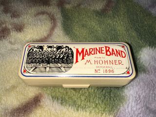 Vintage M Hohner Marine Band Harmonica