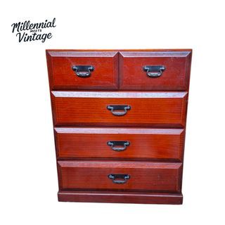 Vintage Mini solid wood jewelry box keepsake box medicine box organizer
