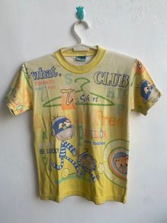 Y2K GRAPHIC DESIGN YELLOW TOP