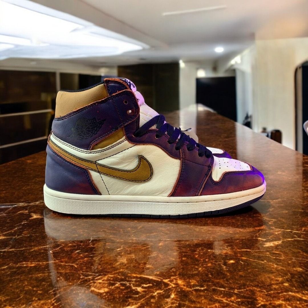 [42] NIKE AIR JORDAN RETRO HIGH SB DEFIANT LAKERS TO CHICAGO [A7-217]  (SEPATU SHOES) SECOND, THRIFT, BEKAS, PRELOVED, USED EDgCUjQMsz