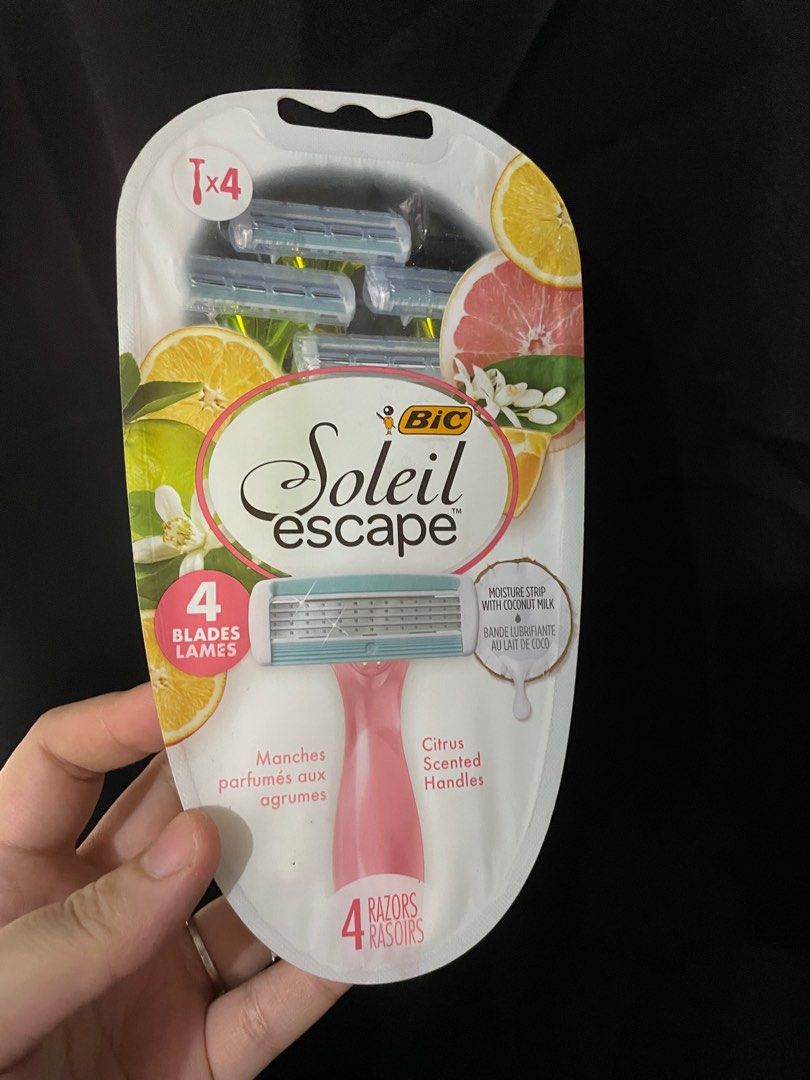 Bic Soleil Escape Razor (Category: Hair Removal) located in Bulacan. Submitted by wolfhards (Listing ID 1366459429, Image 1). Description: Onhand, original from the U.S. 🇺🇸 – ₱200 •Condition: brand new, unsused WYSIWYG (What you see is what you get) •RFS: Need space; I don’t use them. Padala ng kamag-anak. •Priority goes to whoever pays first if multiple buyers inquire at the same time. •NO RUSH SHIPPING: - J&T Express (except Saturdays) - Flas