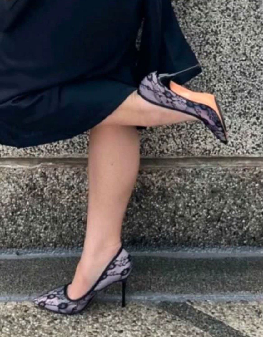Black lace heels (Category: Heels) located in Manila. Submitted by shaee__ (Listing ID 1366462574, Image 2). Description: size 9.