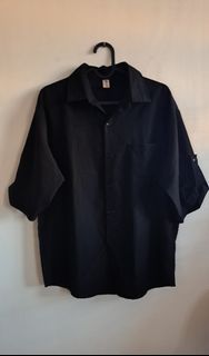 LESHENGXING: Plain Black Polo