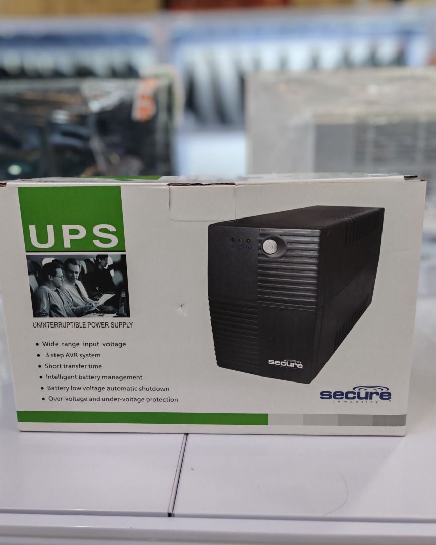 Brandnew Secure UPS 1000VA (Category: Computer Parts) located in Cavite. Submitted by dwelancas79880 (Listing ID 1366429179, Image 2). Description: Input Voltage: 220VAC Frequency: 50hz – 60hz Output Voltage: 220VAC Capacity VA/Wattage: 1000VA/700Watts Transfer Time: ≤10ms including direction time.