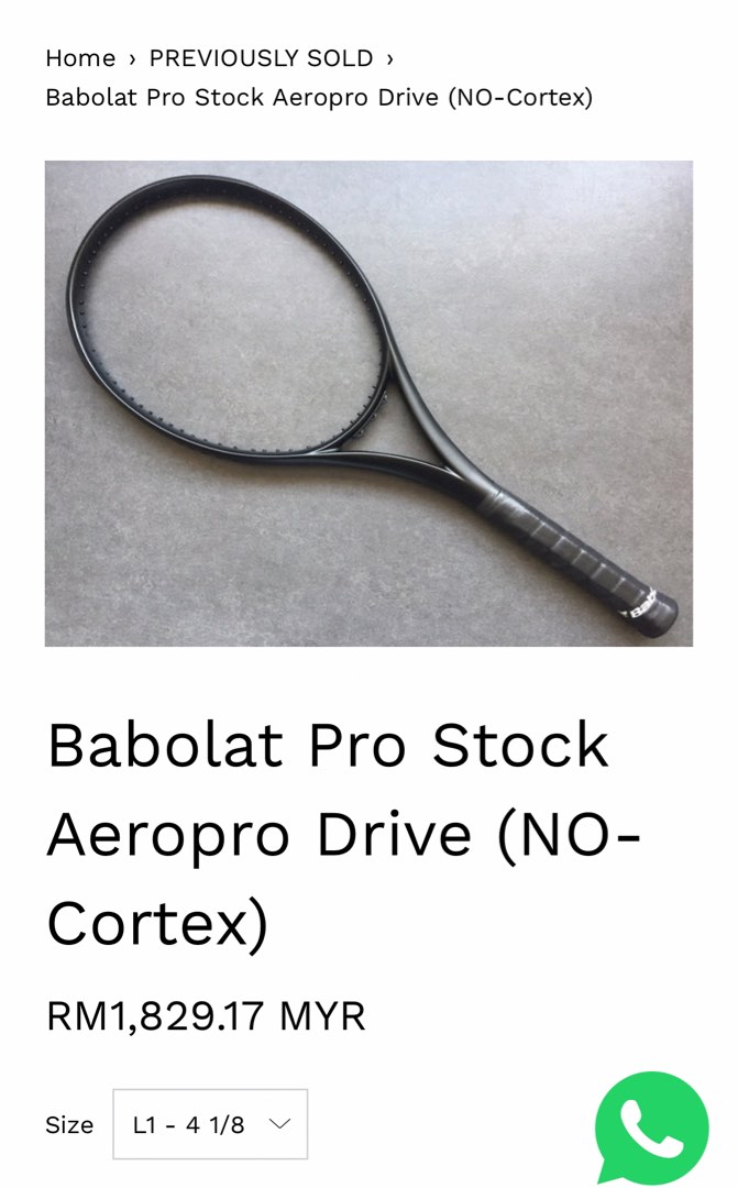 Custom Tennis Racket Carbon Fibre Babolat AeroPro Drive, Sports ...
