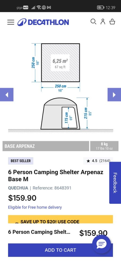 Decathlon Arpenaz 6-person Tent, Sports Equipment, Hiking & Camping on ...