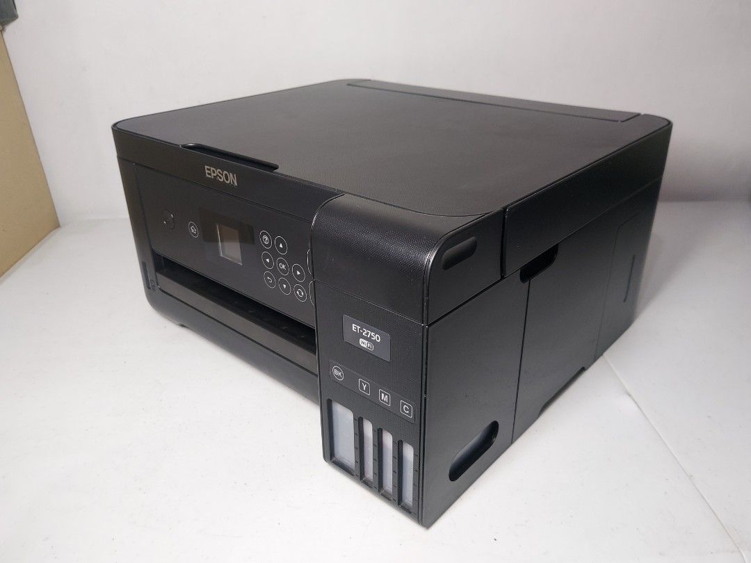 Epson ET-2750 Printer and Scanner (Category: Printers, Scanners & Copiers) located in Rizal. Submitted by potato_corner (Listing ID 1366453231, Image 2). Description: Epson Printer Australian mall pull out used display unit 220v model: ET-2750 future wifi connect colord screen scanner easy to connect to pc or laptop.