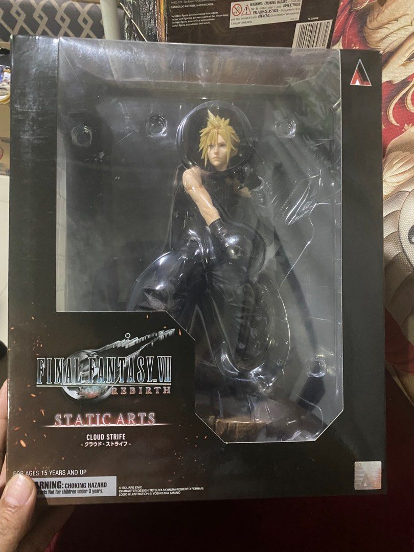 FF7 Rebirth - Cloud Strife Static Arts Bib Condition (Category: Figurines & Statues) located in Manila. Submitted by cxtremetoy17724 (Listing ID 1366519690, Image 1). Description: Php 7,000.00 FF7 Rebirth - Cloud Strife Static Arts Bib Condition (sariwa at makinis na makinis).