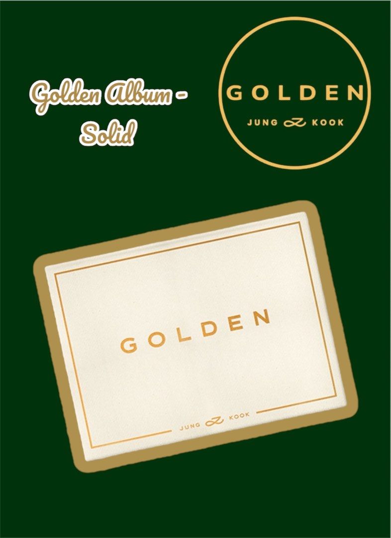 Golden Album Jungkook - Solid (Category: CDs & DVDs) located in Cainta. Submitted by shopravenwitch (Listing ID 1366497763, Image 1). Description: Golden Album Jungkook - Solid Brand new Unsealed Not complete inclusions no pc and no sticker - 2 cd and photobook only- 2 (150 only).