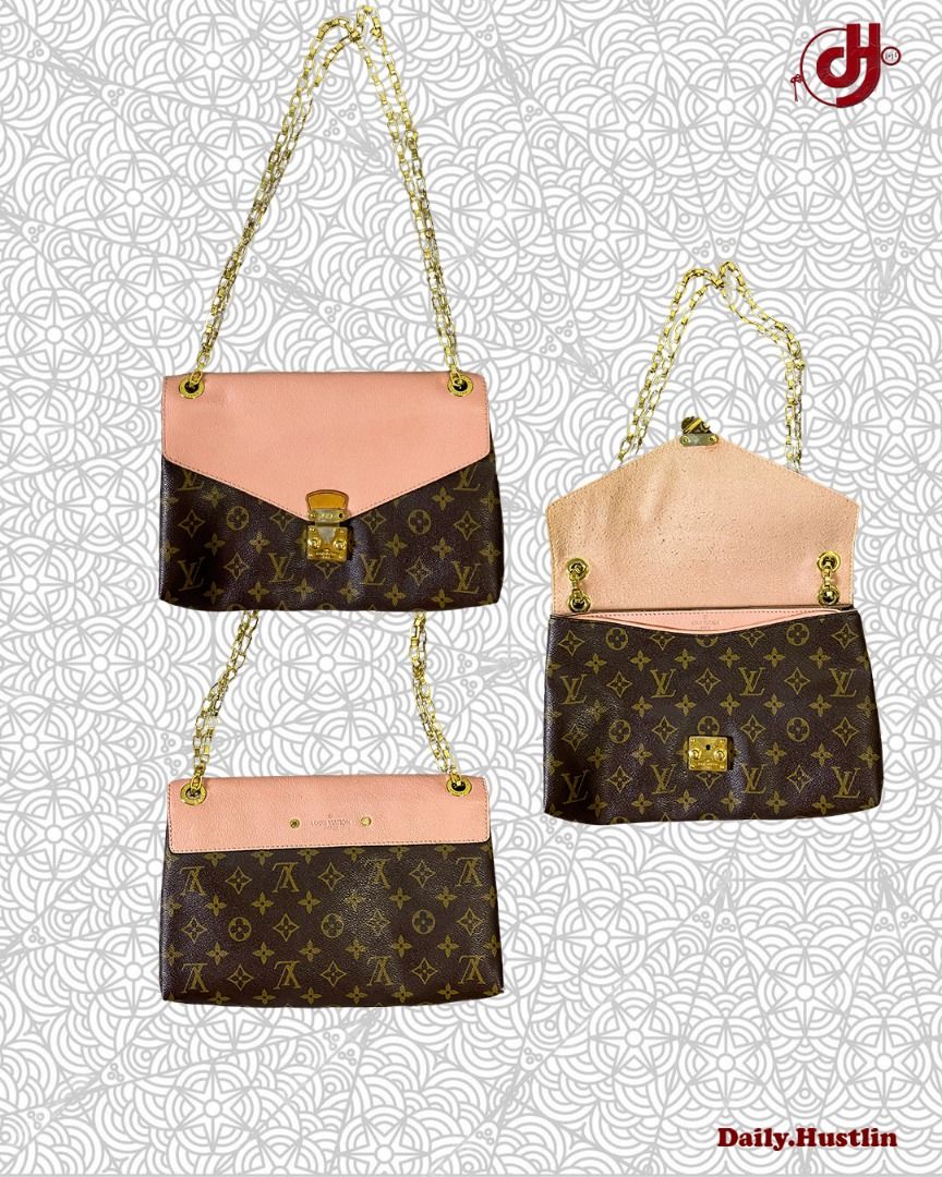 LOUIS VUITTON PALLAS CHAIN MONOGRAM (Category: Luxury Bags & Wallets) located in Naga. Submitted by daily.hustlin (Listing ID 1366471379, Image 1). Description: LOUIS VUITTON PALLAS CHAIN MONOGRAM LENGTH: 11" HEIGHT: 7.5" WIDTH: 2" Miss 1 screw.