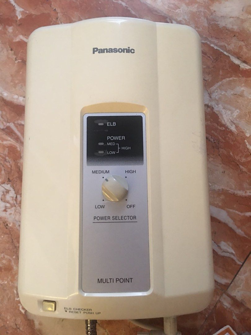 Panasonic Multipoint Electric Water Heater DH-6AM1W (Category: Water Heater & Instant Showers) located in Quezon City. Submitted by dquad.dquad (Listing ID 1366395784, Image 1). Description: Panasonic Multipoint Electric Water Heater DH-6AM1W No issues. Php 5,000.00 Location: Near Scout Area. Bgy Roxas, Quezon City.