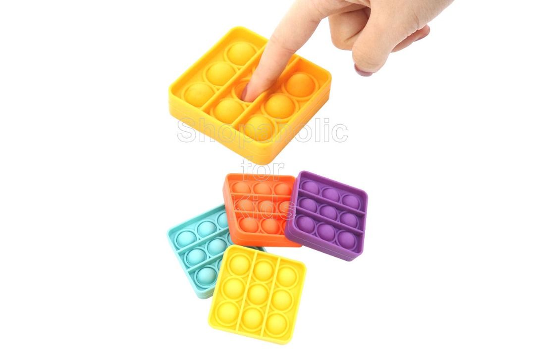 Push Pop Bubble Fidget Toy (Mini) (Category: Kids Toys) located in San Juan City. Submitted by shopaholicforkids (Listing ID 1366453094, Image 2). Description: Push Pop Bubble Fidget Toy (Mini) This is a fantastic sensory toy perfectly designed to relieve stress and to provide hours of fun! Just press the bubbles and when you are done on one side, flip it over and start again! Made of soft silicone material. Easy to carry and washable too. Pocket