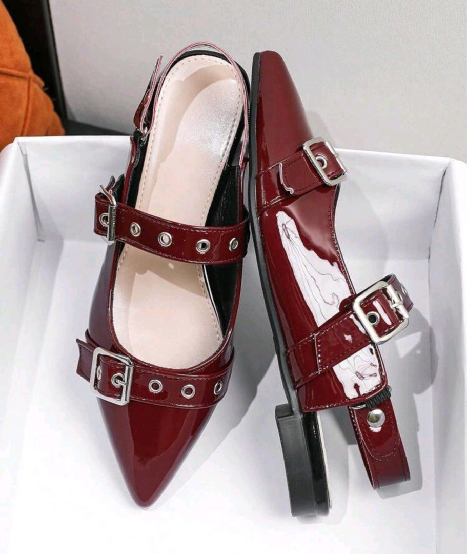 Red Mules (Category: Flats & Sandals) located in Leyte. Submitted by declutterthis__ (Listing ID 1366509456, Image 2). Description: Wrong size, bought for 1.1k Very nice in person.
