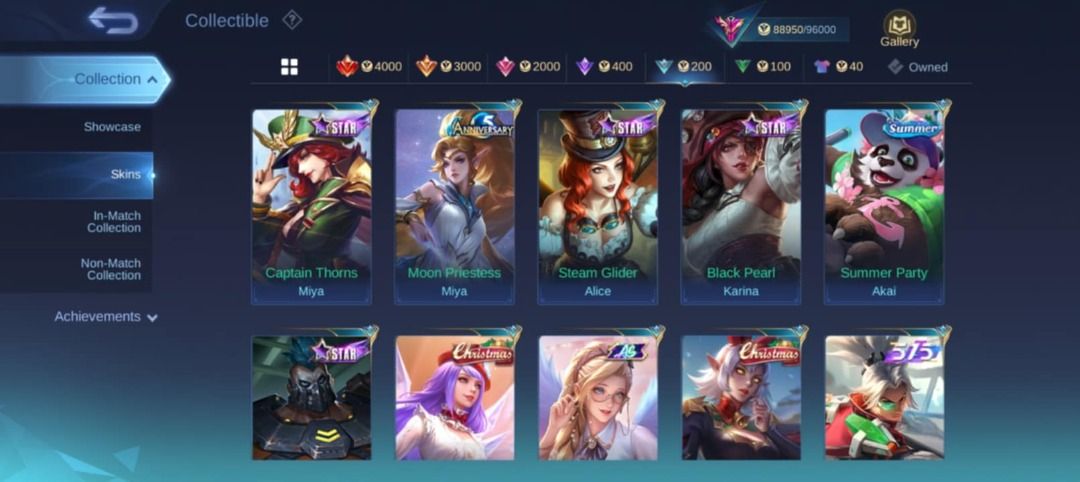 Rush ML For Sale (Category: Game Gift Cards & Accounts) located in Manila. Submitted by aikasmith124558 (Listing ID 1366478684, Image 2). Description: I'm selling my ML account because I won't be using it anymore, and I'm going abroad this May. .