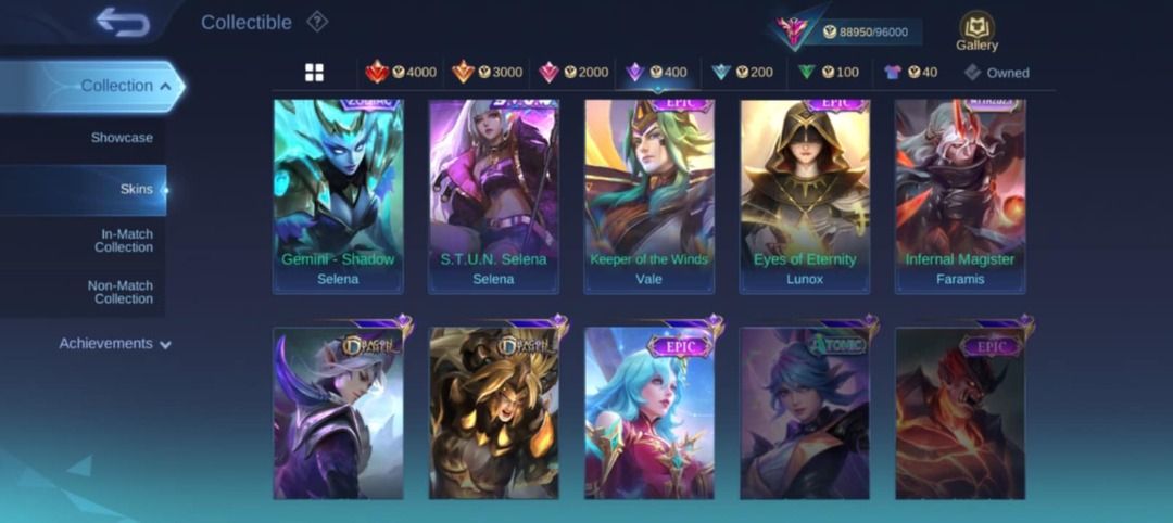 Rush ML For Sale (Category: Game Gift Cards & Accounts) located in Manila. Submitted by aikasmith124558 (Listing ID 1366478684, Image 3). Description: I'm selling my ML account because I won't be using it anymore, and I'm going abroad this May. .