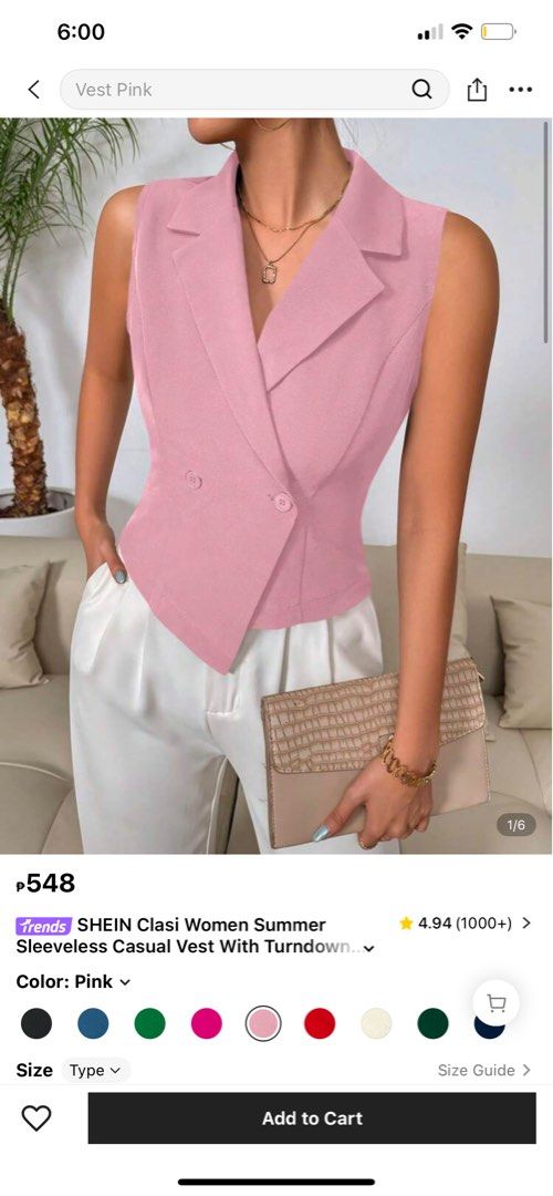 SHEIN vest (Category: Others Tops) located in Manila. Submitted by trooopers (Listing ID 1366460707, Image 3). Description: Super nice once use Large size .