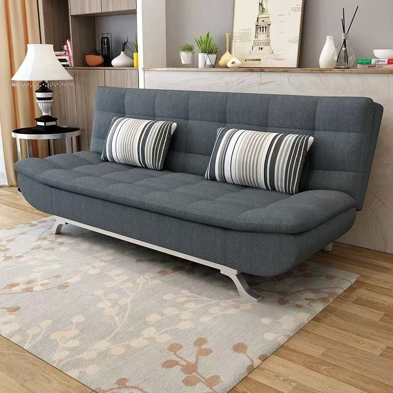 Sofa Bed with steel base (Category: Sofas) located in Manila. Submitted by kaden_chicvista (Listing ID 1366437354, Image 2). Description: Sofa bed with steel foot easy to reclined to convert into bed so comfy due to its great quality cushion quality fabric and have other colors to choose from sturdy base 500kg weight capacity Size/s : 120cm x 190cm sofa size 190cm x 85cm x 90cm - .