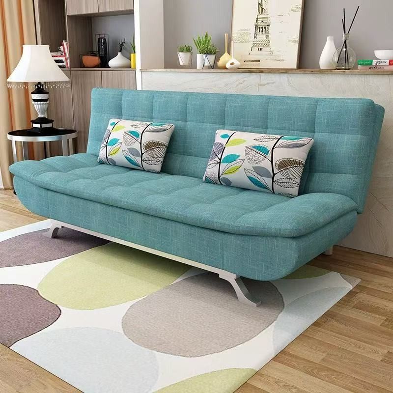 Sofa Bed with steel base (Category: Sofas) located in Manila. Submitted by kaden_chicvista (Listing ID 1366437354, Image 1). Description: Sofa bed with steel foot easy to reclined to convert into bed so comfy due to its great quality cushion quality fabric and have other colors to choose from sturdy base 500kg weight capacity Size/s : 120cm x 190cm sofa size 190cm x 85cm x 90cm - .