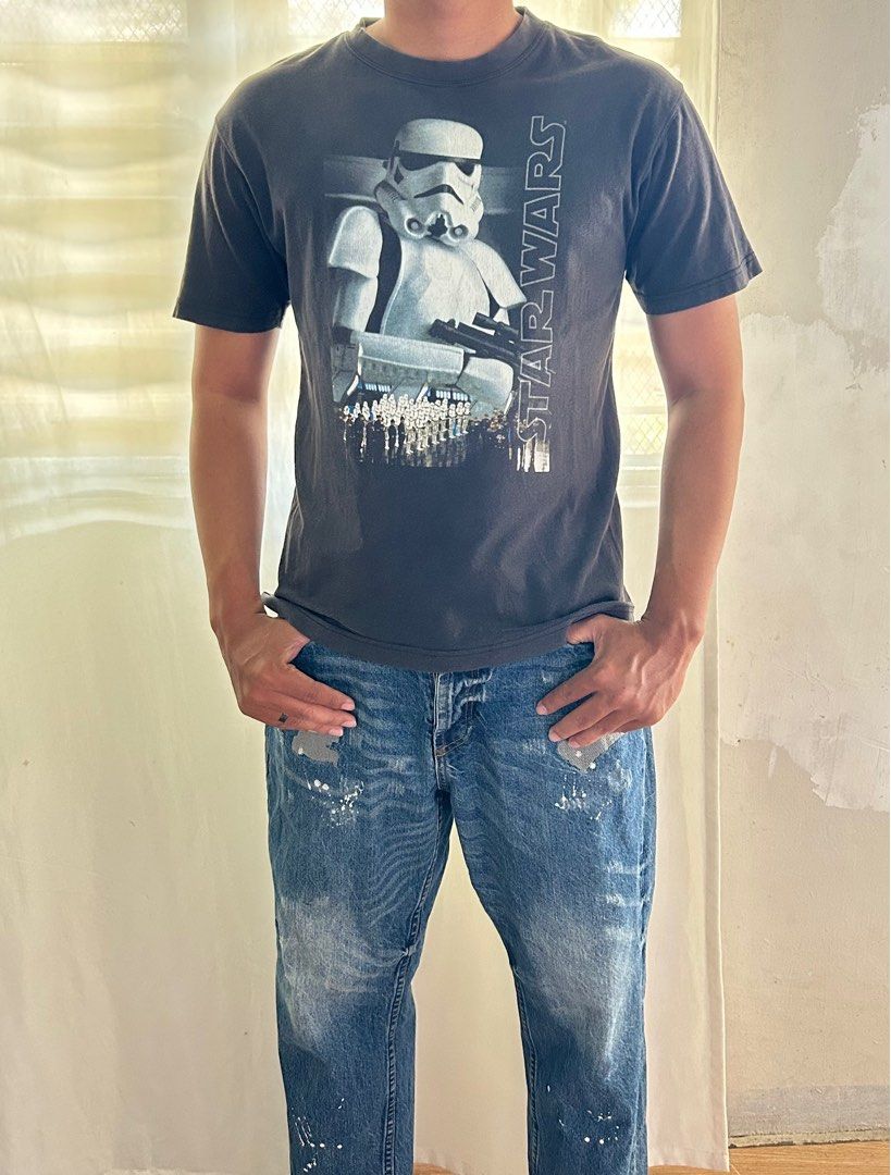 VINTAGE STORM TROOPERS STARWARS (Category: Tshirts & Polo Shirts ) located in Arayat. Submitted by angels_closet247 (Listing ID 1366422717, Image 1). Description: Actual size using inches Armpit to Armpit/Widht 2o Lenght /26 fittings is Medium, Model in the picture Height 5’8 Weight 70 kls very Good Condition Issue ,un even fade 4 pinholes crack print 😉Message if you have any other question about sizing. We do shipping nation wide I’m also open 