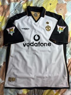 (非復刻） Manchester United 曼聯 01/02作客白色L碼20#SOLSKJAER62979525545217116