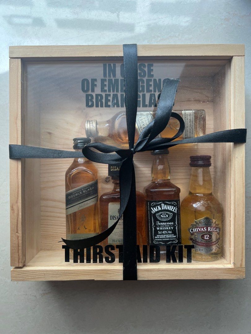 Assorted liquor gift box (Category: Gift Baskets & Hampers) located in Taguig. Submitted by livinlavida888 (Listing ID 1361802557, Image 1). Description: The perfect gift for friends who love to drink! All comes in 50ml bottles Delivery c/o buyer.
