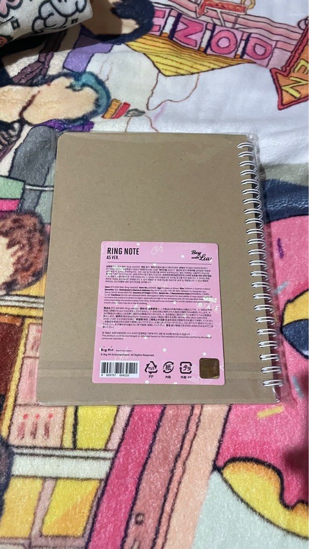 BTS Boy With Luv A5 Notebook (Category: K-Wave Merchandise) located in Paranaque City. Submitted by Min.Riya (Listing ID 1361795124, Image 2). Description: Official Sealed Brand New.