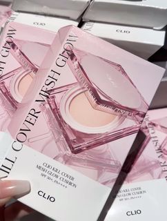 韓國CLIO水潤光彩透亮無 瑕氣墊粉底（附補充裝）KILL COVER MESH GLOW CUSHION SPF50+, PA++ ++64230682311683110