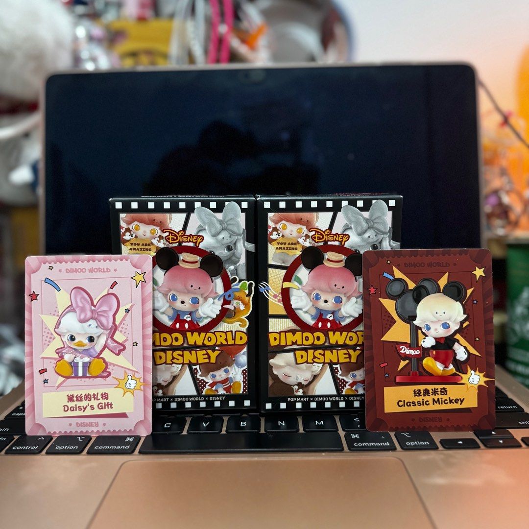 Disney Dimoo Daisy Figure Popmart (Category: Designer & Blind Box Toys) located in Manila. Submitted by ervy_ (Listing ID 1361866271, Image 1). Description: Sealed foil. Mickey - ❌ SOLD Daisy - 650.