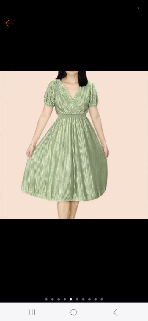 Dress - green (Category: Dresses) located in Dasmarinas. Submitted by declutterstuffs5738 (Listing ID 1361923045, Image 2). Description: - Declutter - Hello! For sale: Dress (green) - freesize Original price: P229 Price: P100 (last price) ✔️ Used only once 💳 Payment first policy. MOP: GCash/bank transfer 🚚 Buyer will shoulder delivery/shipping fee. Via lalamove. ❌️ no COD, COP Loc: Taguig City.