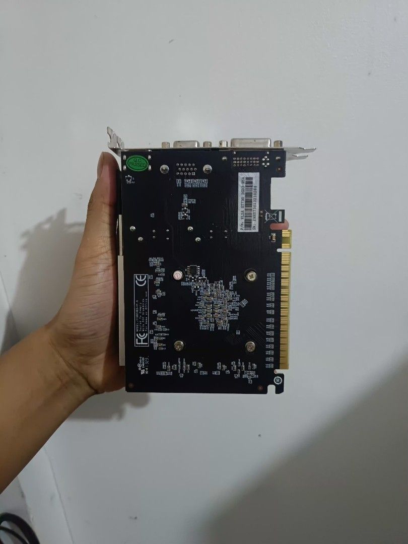 GT730 2GB GPU Graphics Card (Category: Computer Parts) located in Quezon City. Submitted by senmaxxing (Listing ID 1361926187, Image 2). Description: For Sale GPU No Issues price: 1.5k Only Fixed Good Condition with Seal pa Elsa GT730 2GB HDMI / VGA / DVI if F Series intel or Non G Ryzen CPU mo pwede to pang display if need ng dedicated GPU Qc Cubao Location 📍 Pick Up or Delivery will do!.