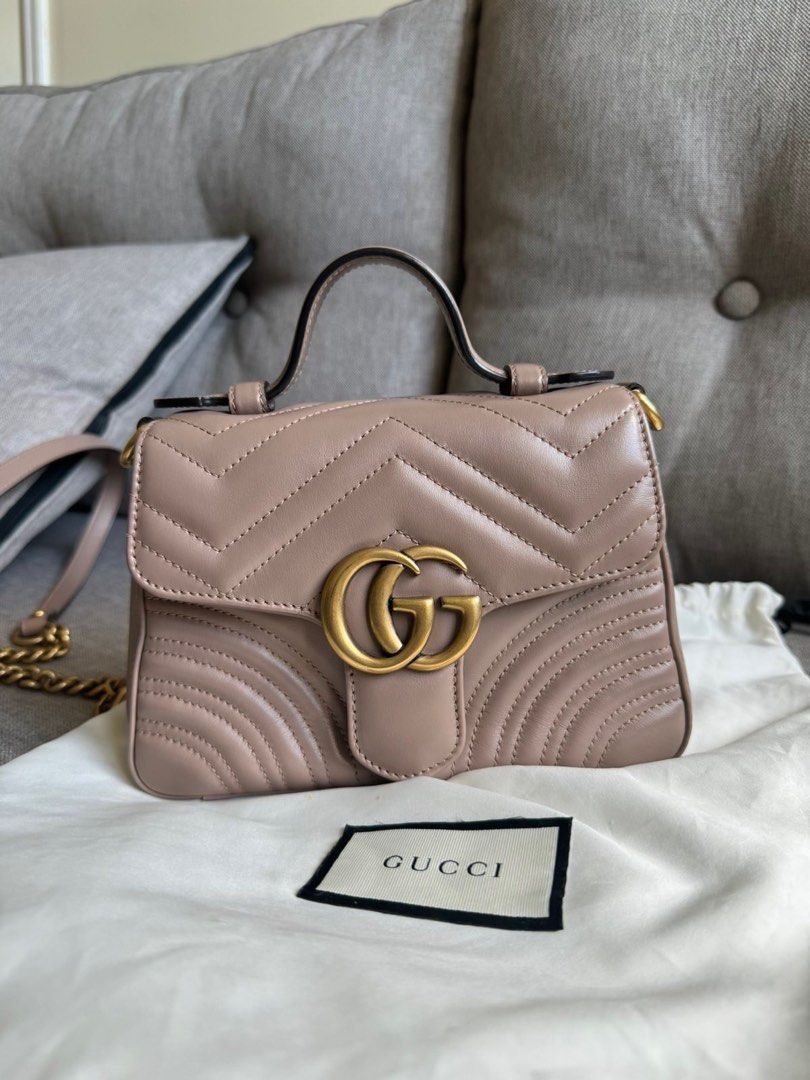 Gucci Marmont Bag in size small (Category: Luxury Bags & Wallets) located in Pasay City. Submitted by eilalim (Listing ID 1361879785, Image 3). Description: Bought in Europe Original price is 1980 Euro( around 120k in peso) In very prestine condition Personal used only Avail for lay-away 68k Open for authentication .