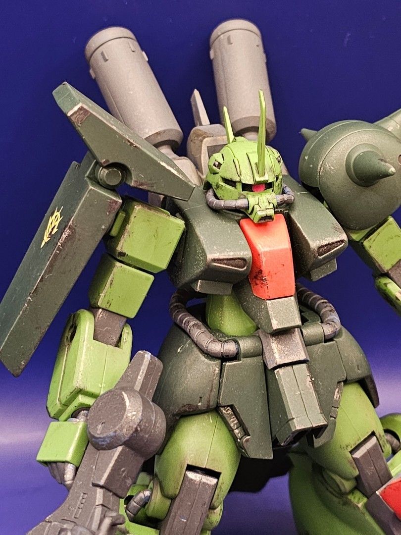 Hg 1/144 zaku iii custom 渣古3改 戰損舊化上色成品 gundam zz 高達 uc自護 0079, 興趣及遊戲 ...