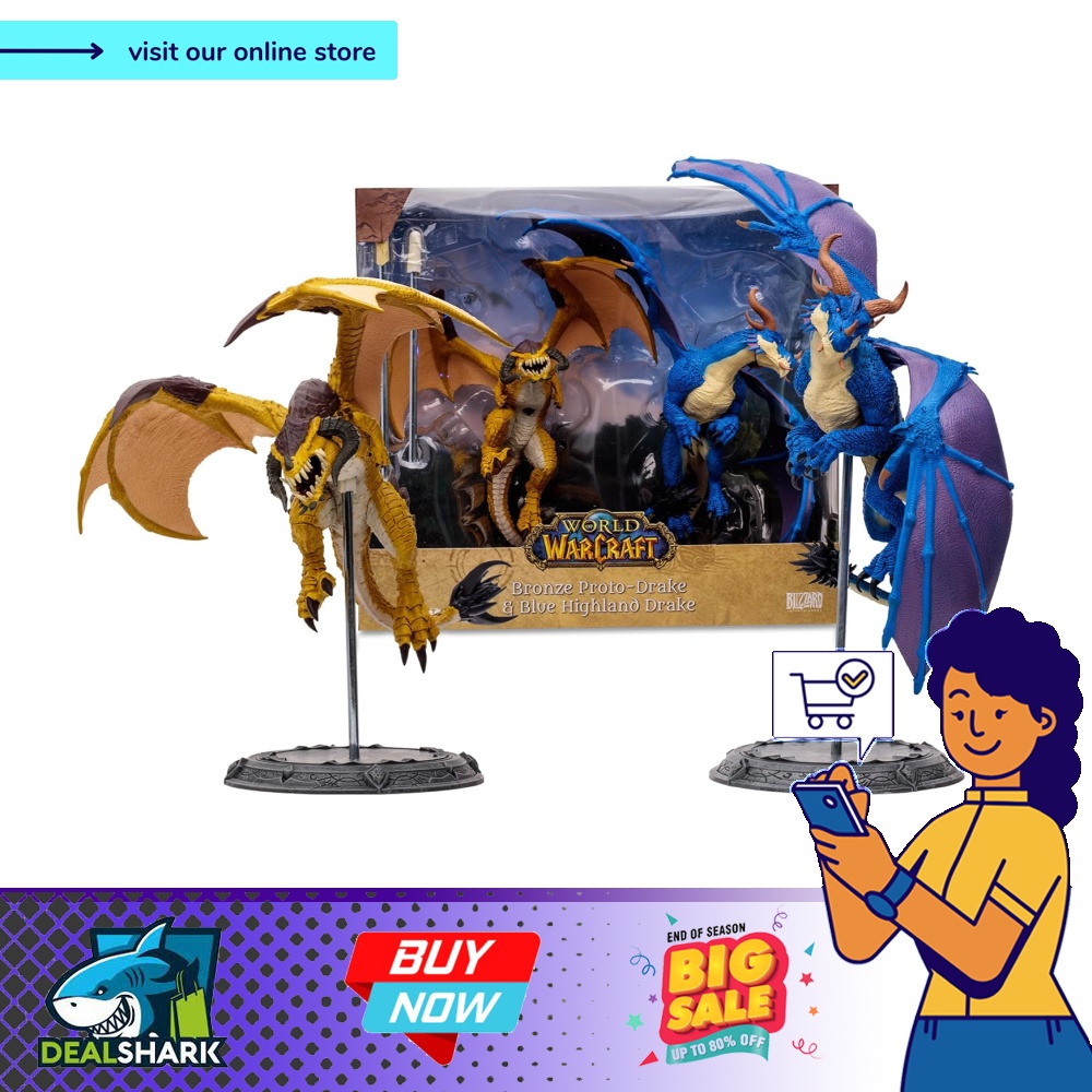 World of Warcraft - Bronze Proto-Drake & Blue Highland Drake