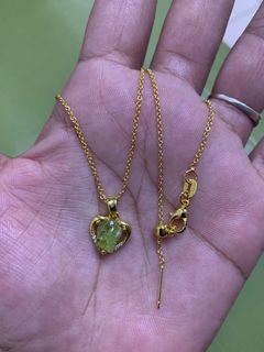 Peridot Heart Necklace